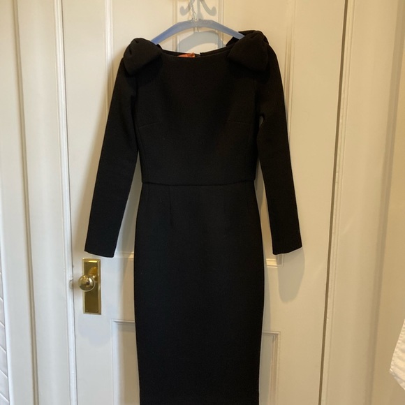 Black Wool Crepe Little Black Dress by Editions des Robes - Picture 2 of 6